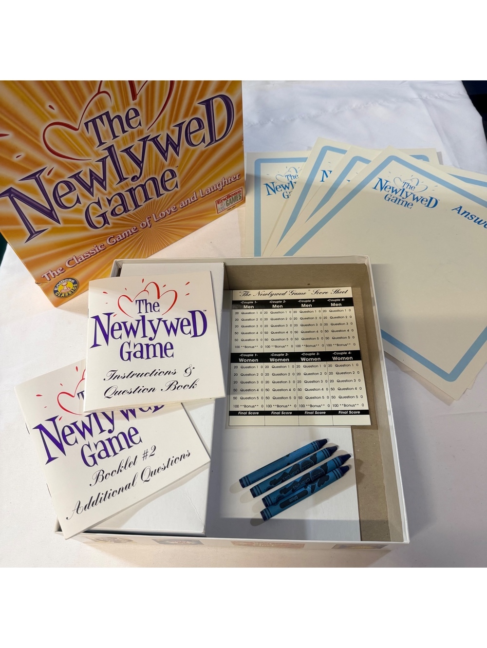 The Newlywed Game Classic Board Game Complete with Instructions and Score Sheets